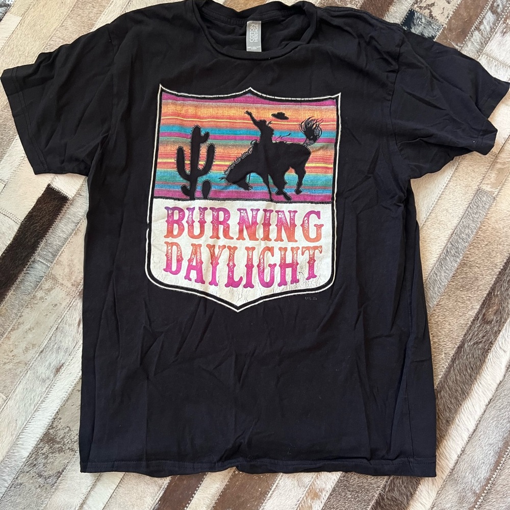 Western Tee with Serape print